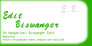 edit biswanger business card